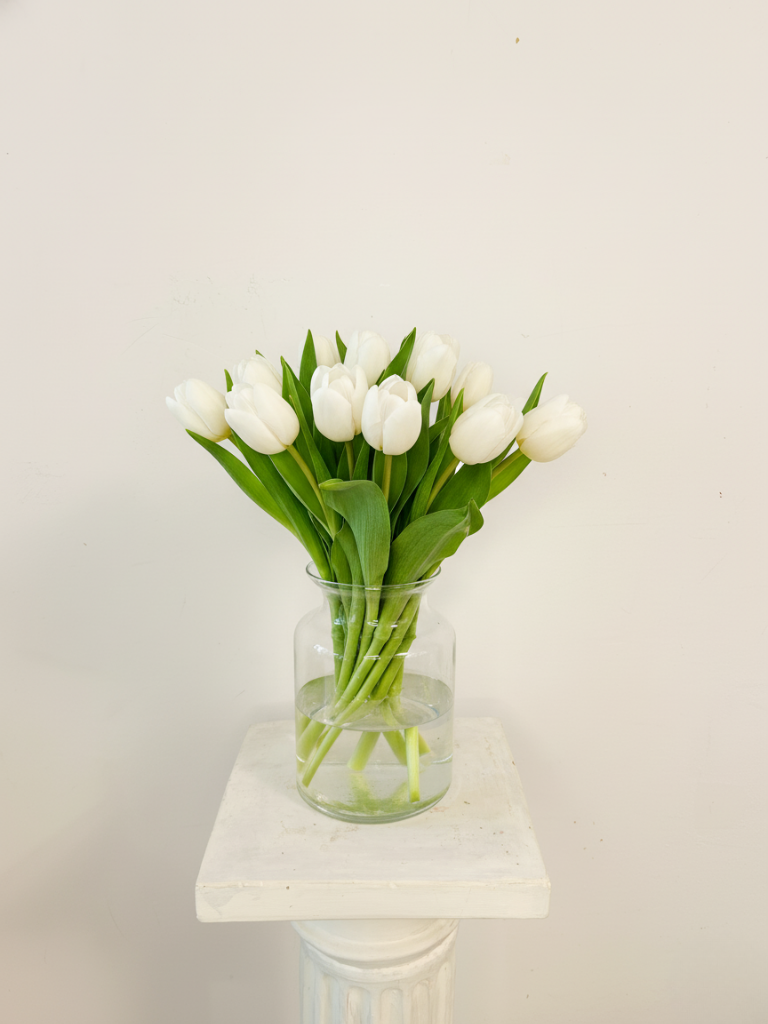 Bouquet of 20 White Tulips