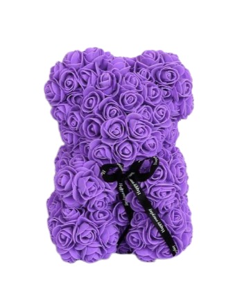 Purple Rose Bear "25cm"