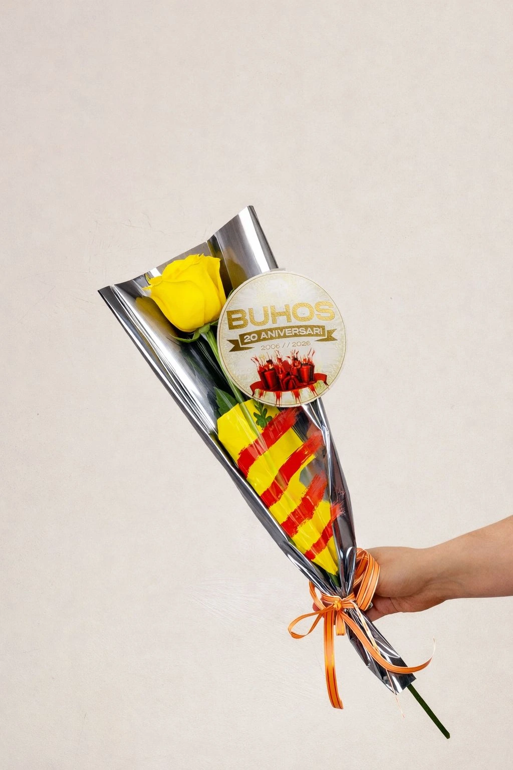 Rosa Groga Especial Aniversari "Sant Jordi Buhos"