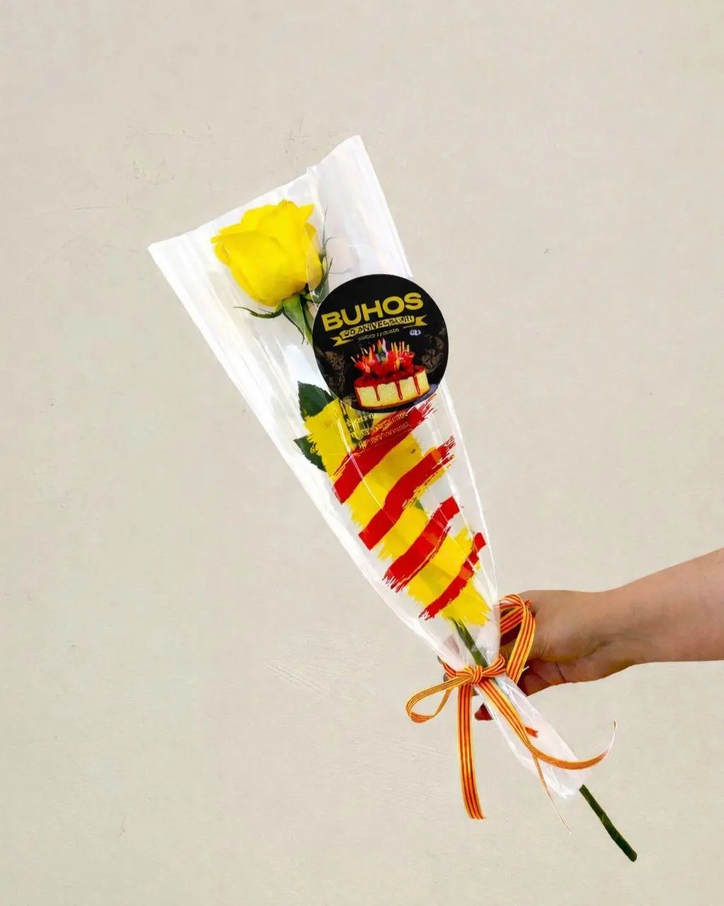 Rosa Groga Especial Aniversari "Sant Jordi Buhos"