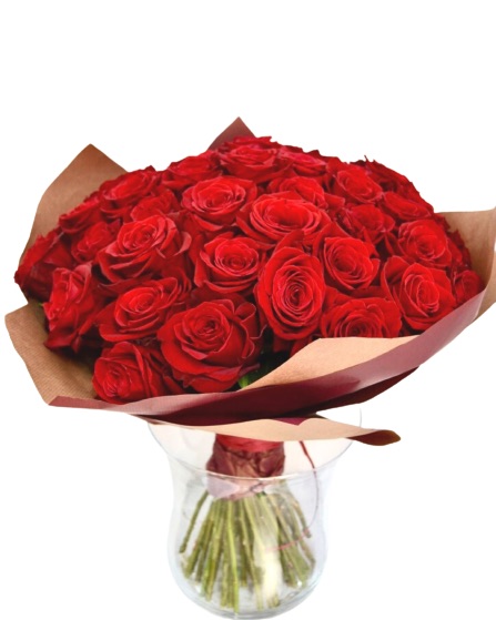 Bouquet of 50 Red Roses "Passion"
