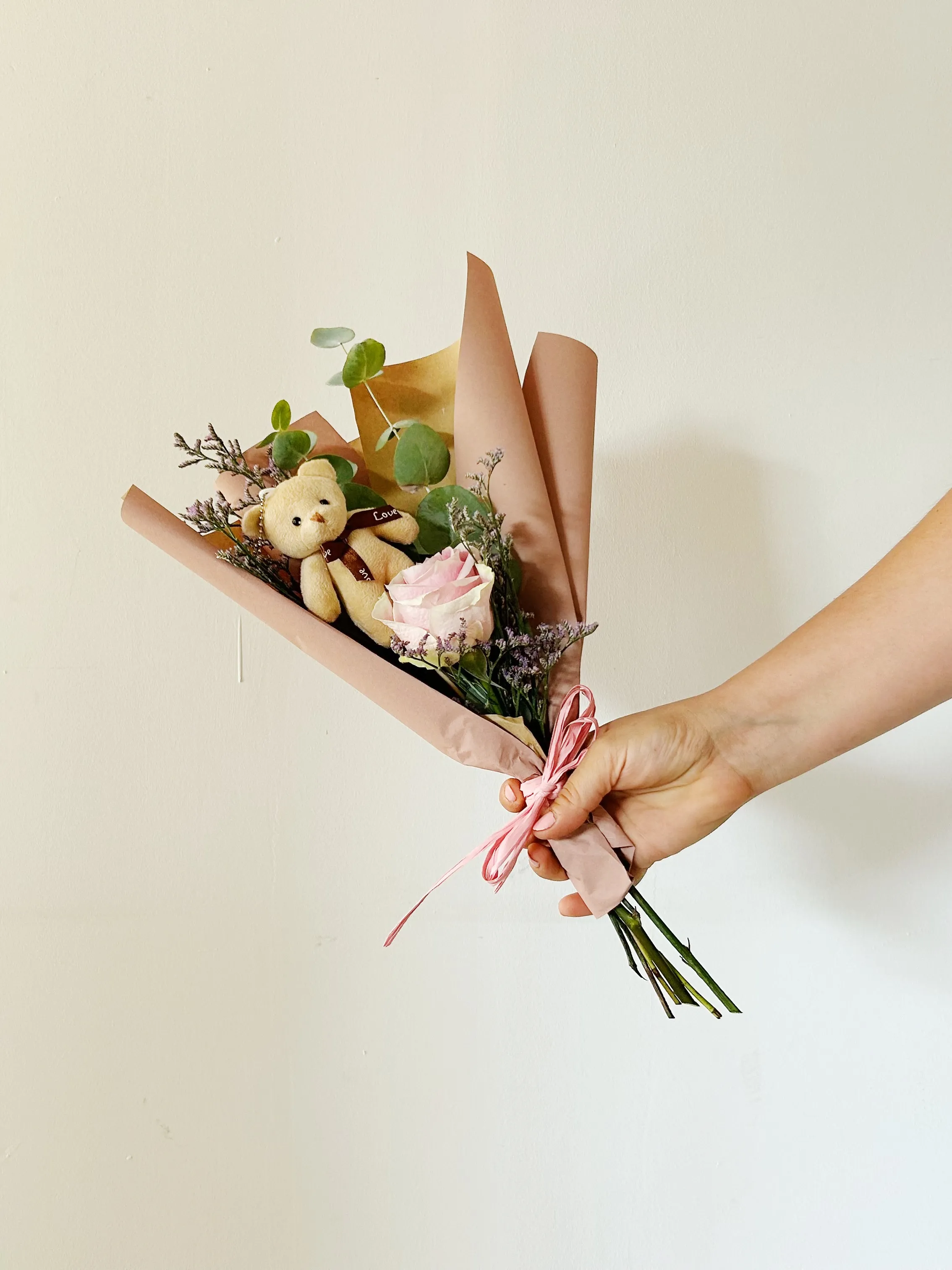 Ram de 1 Rosa Rosa i Osset Pal "Essència Rosa"