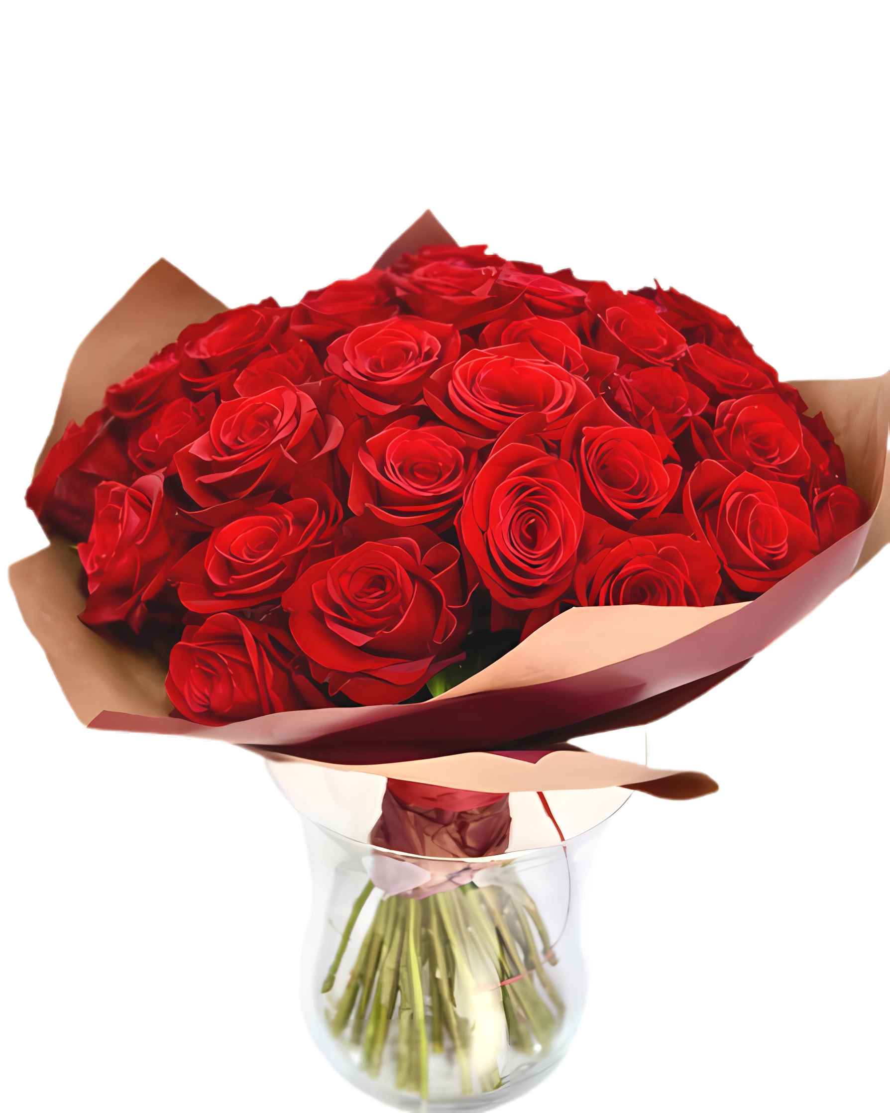 Bouquet of 50 Red Roses "Passion"