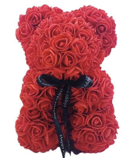 Osito de Rosas Rojo "25 cm"