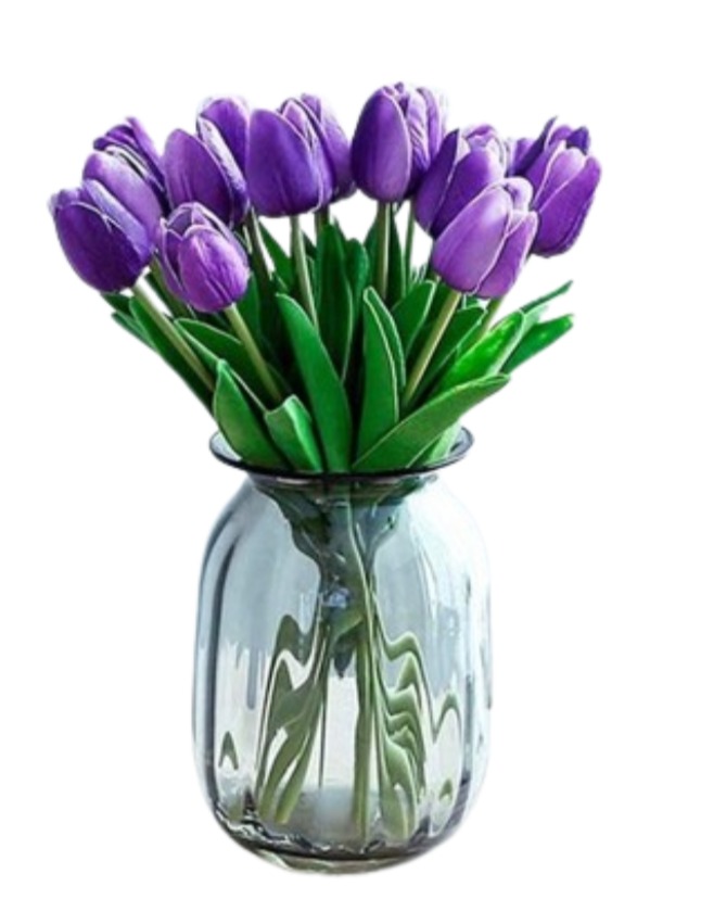 Bouquet of 20 Purple Tulips