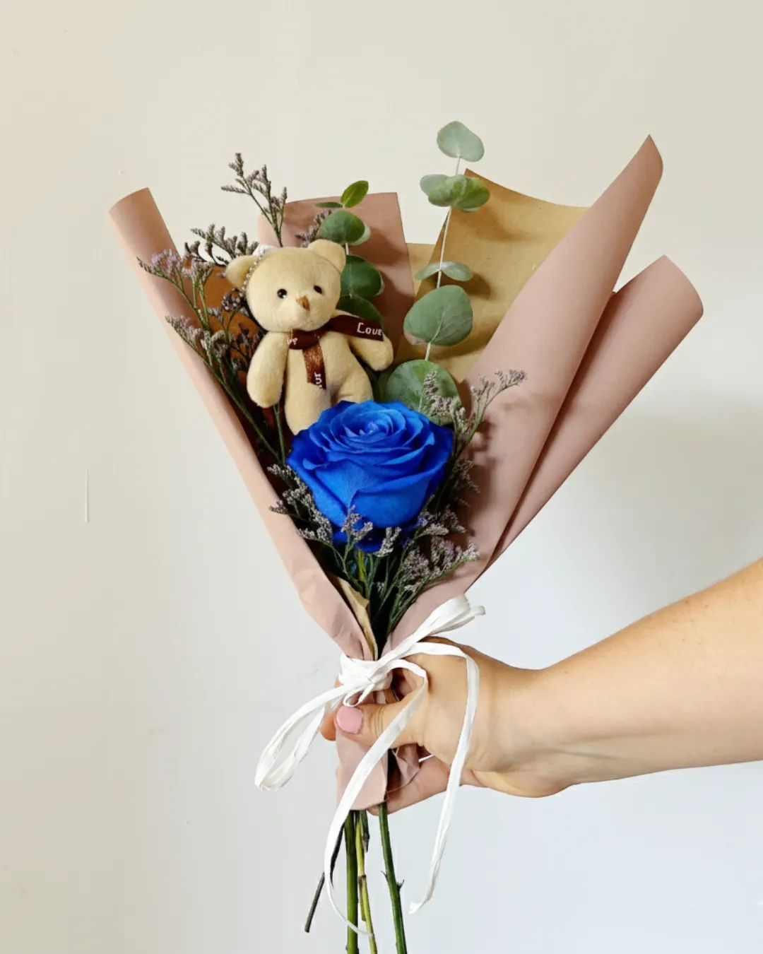 Ram de 1 Rosa Blava i Osset Pal "Essència Blava"